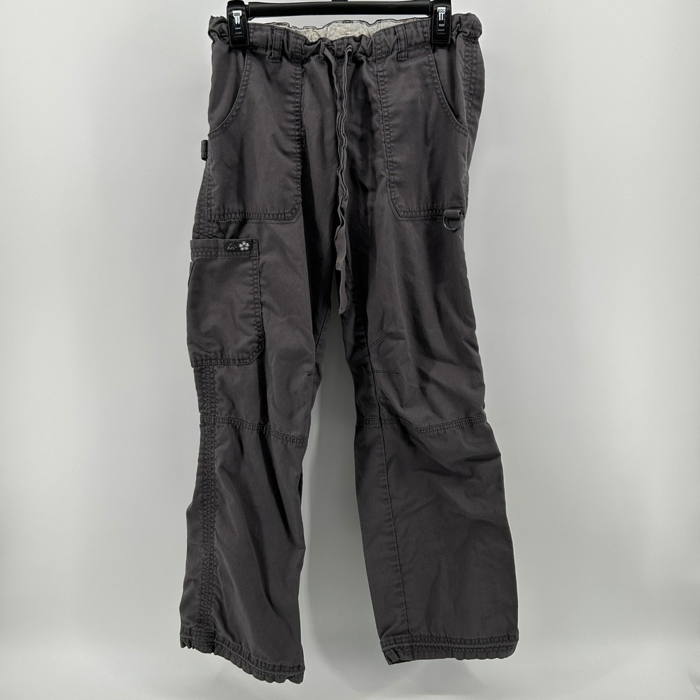 Koi Kathy Peterson 701 Women Scrub Pants Small Charcoal Gray Cargo Utility